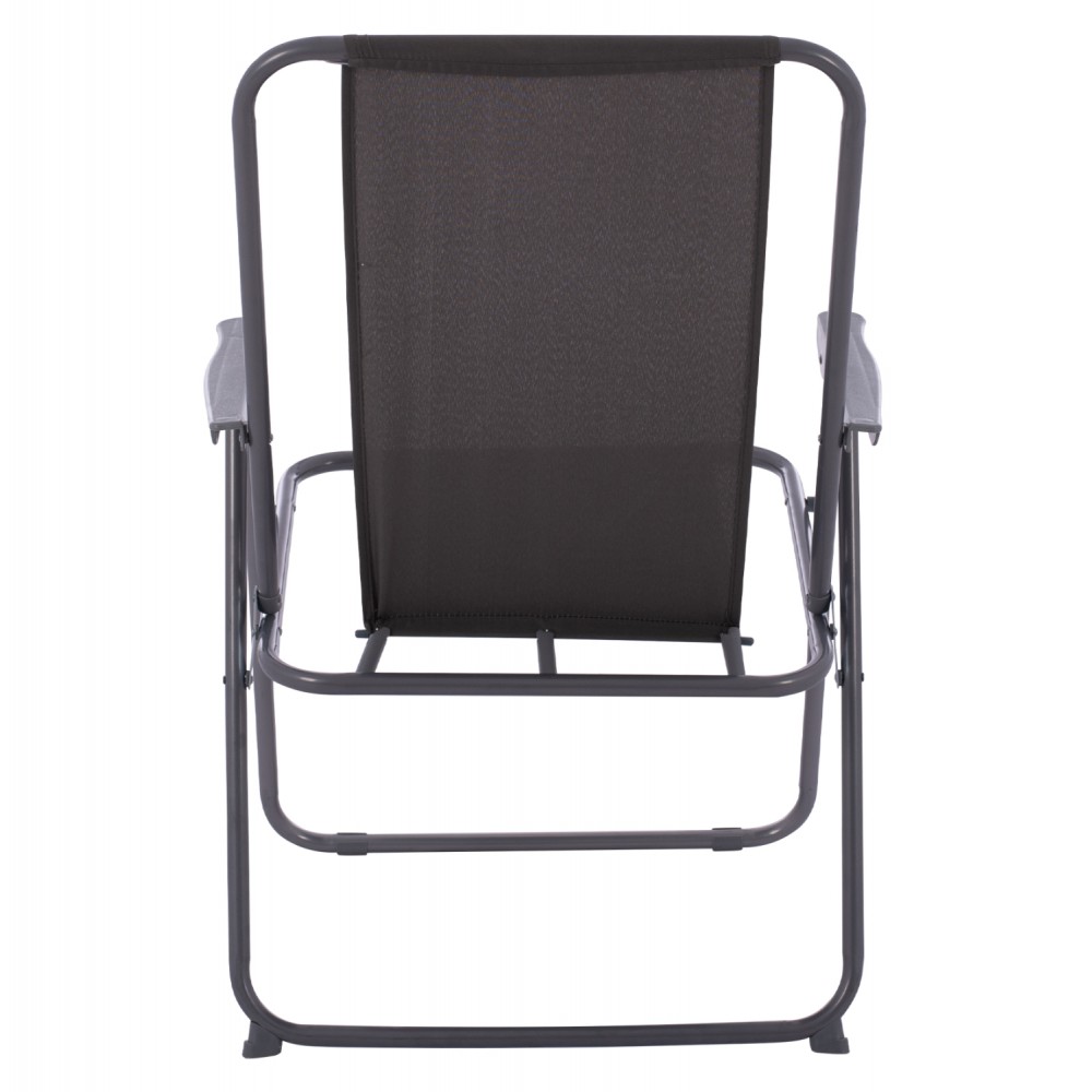 Καρέκλα πτυσσόμενη "DEVAL" από μέταλλο/ύφασμα σε γκρι χρώμα 56x61x84