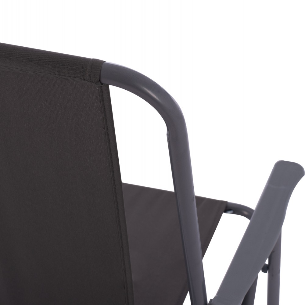 Καρέκλα πτυσσόμενη "DEVAL" από μέταλλο/ύφασμα σε γκρι χρώμα 56x61x84