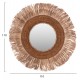 Καθρέπτης από ίνες αμπακά σε φυσικό χρώμα Φ110