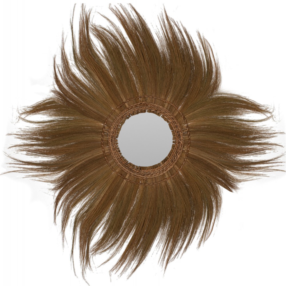 Καθρέπτης από σχοινί σε φυσικό χρώμα Φ100