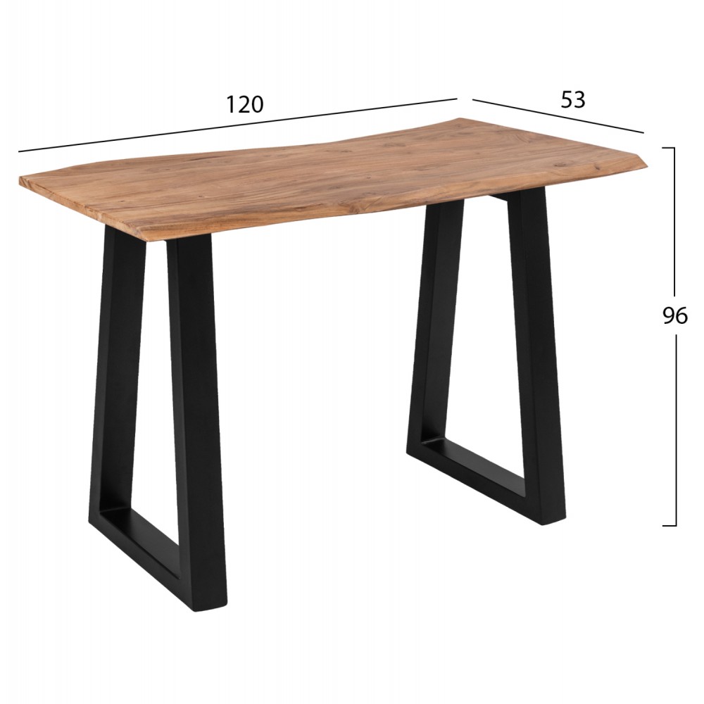 Κονσόλα "SOFIA SLIM" από μασίφ ξύλο σε φυσικό χρώμα 120x53x96