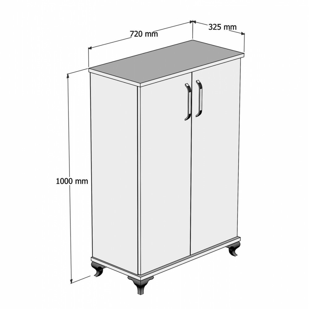 Παπουτσοθήκη "TATUM" σε καρυδί χρώμα 72x32,5x100