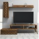Σύνθεση τηλεόρασης σε καρυδί χρώμα 150x37.2x37.8