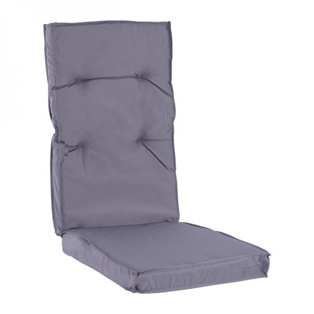 Μαξιλάρι πολυθρόνας από ύφασμα σε γκρι χρώμα 114x46x7