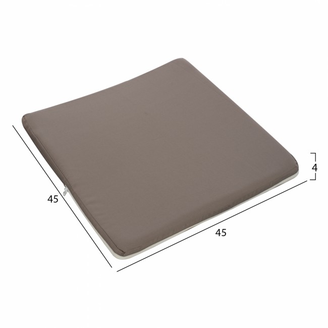 Μαξιλάρι πολυθρόνας "CHIOS" από ύφασμα σε γκρι χρώμα 45x45x4