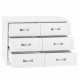 Συρταριέρα-τουαλέτα "MILANI" με 6 συρτάρια σε λευκό χρώμα 120x40x76