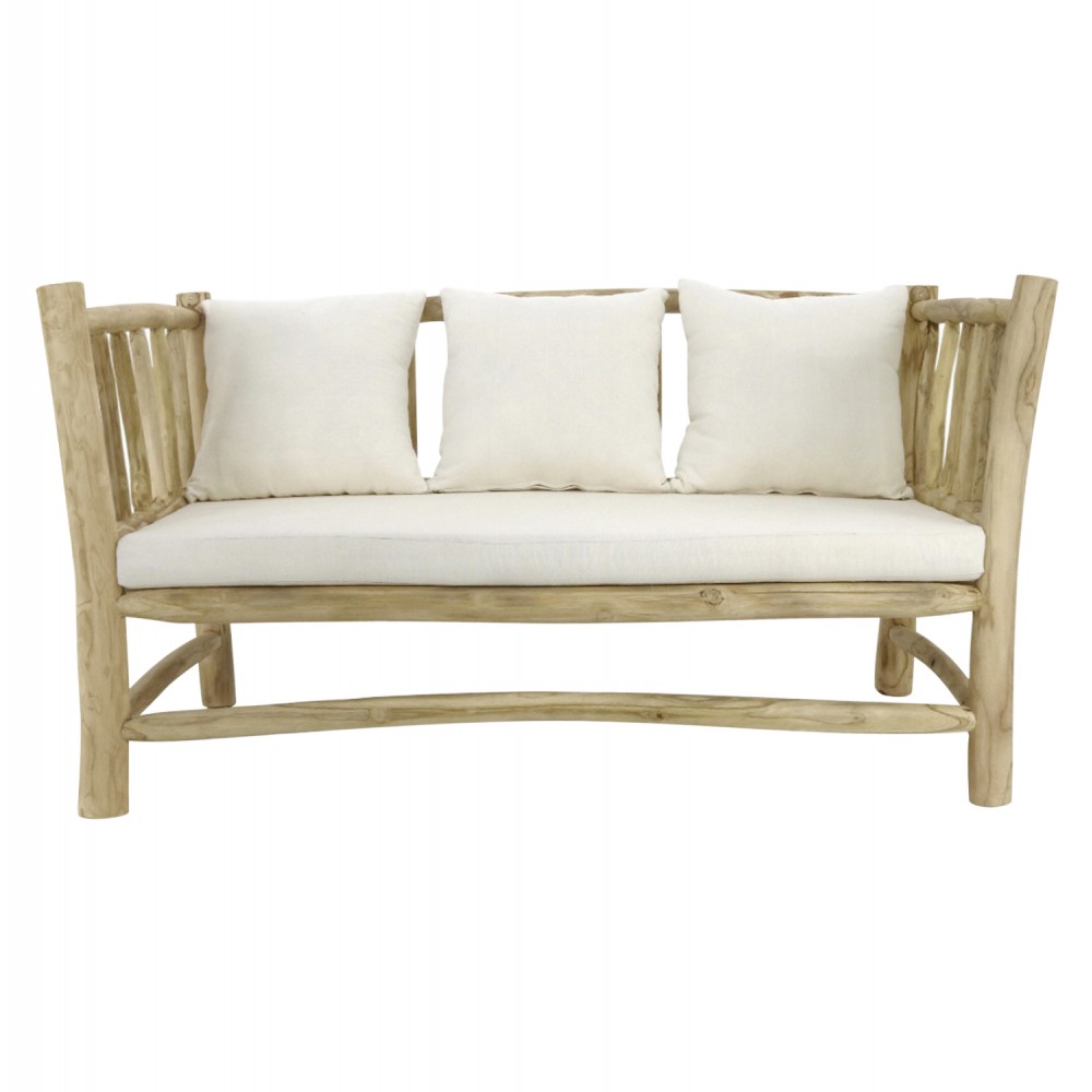 Σετ εξωτερικού χώρου 4τμχ από ξύλο σε φυσικό χρώμα 184x75x80