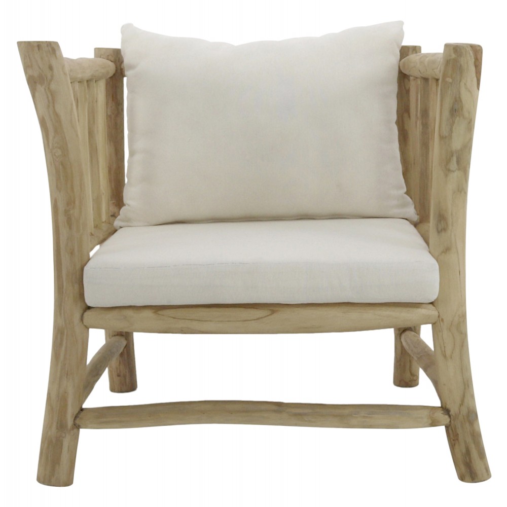 Σετ εξωτερικού χώρου 4τμχ από ξύλο σε φυσικό χρώμα 184x75x80