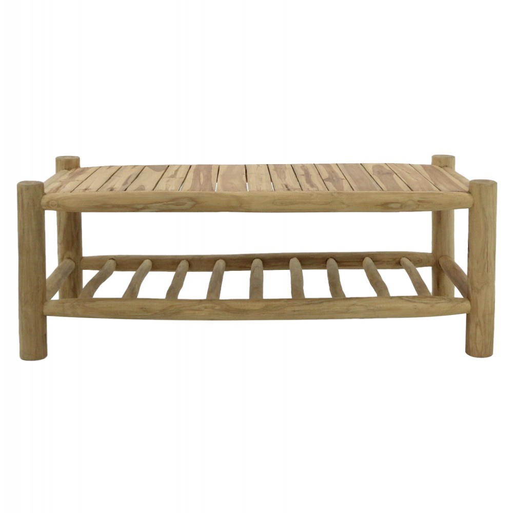 Σετ εξωτερικού χώρου 4τμχ από ξύλο σε φυσικό χρώμα 184x75x80