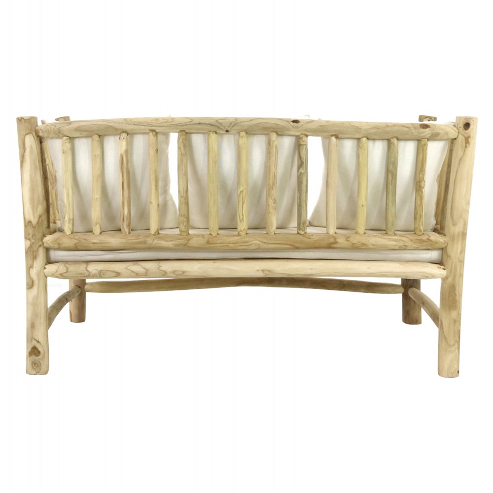 Σετ εξωτερικού χώρου 4τμχ από ξύλο σε φυσικό χρώμα 184x75x80