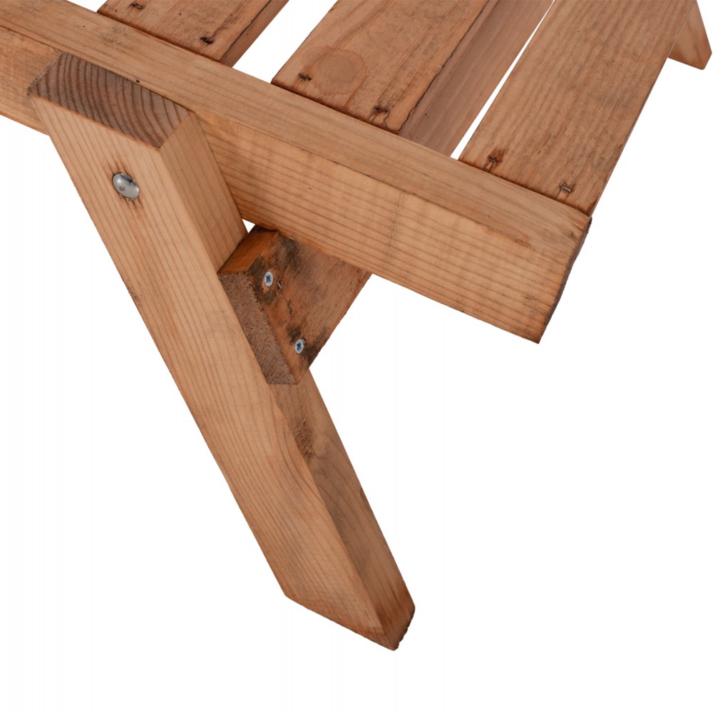 Ξαπλώστρα "JULES" από ξύλο σε φυσικό χρώμα 73x194x29