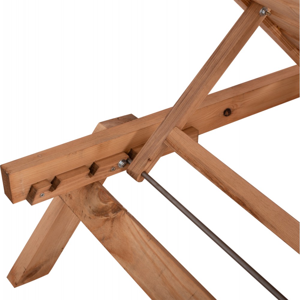 Ξαπλώστρα "JULES" από ξύλο σε φυσικό χρώμα 73x194x29