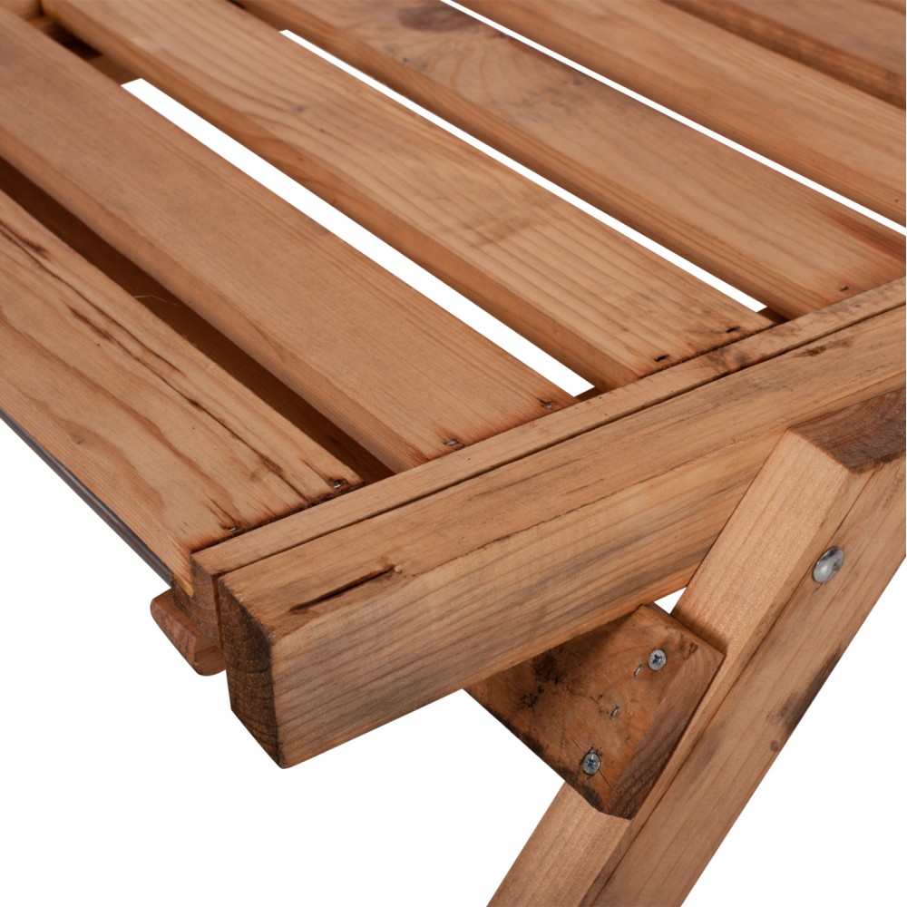 Ξαπλώστρα "JULES" από ξύλο σε φυσικό χρώμα 73x194x29