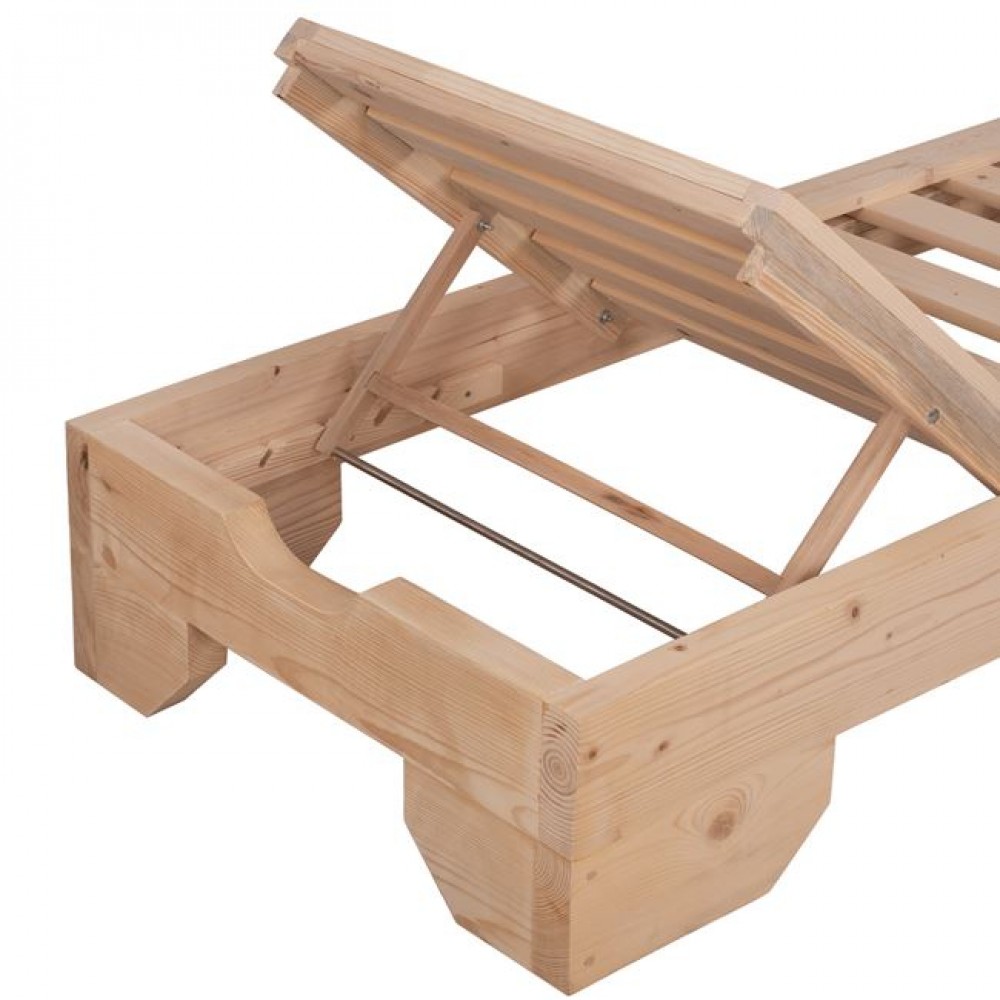 Ξαπλώστρα "ΜΑΚΕΔΟΝΙΑ" από ξύλο άβαφη 204x77.5x29