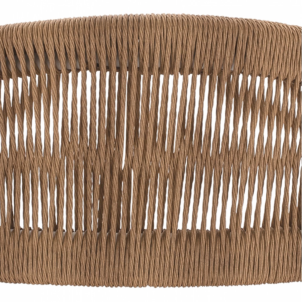 Σκαμπώ μπαρ από αλουμίνιο/σχοινί σε λευκό/μπεζ χρώμα 55.5x58x107