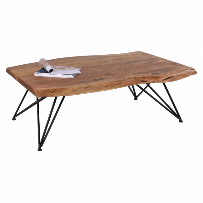 Τραπέζι σαλονιού "RIO" από ξύλο σε φυσικό χρώμα 115x69x40