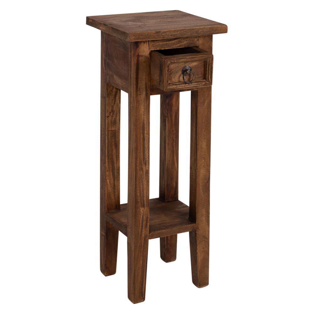 Τραπέζι βοηθητικό "ΜΑΟΝΙ" από ξύλο σε χρώμα φυσικό 25x25x66,5