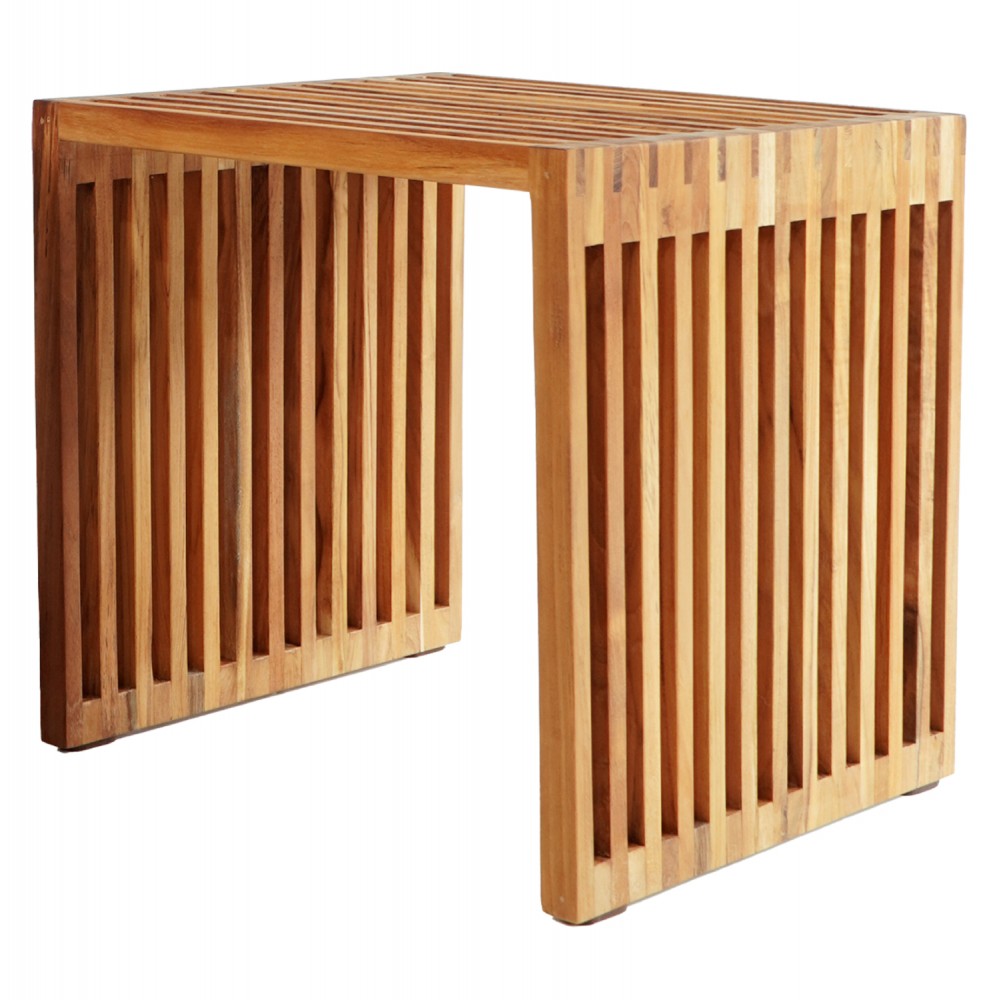 Τραπέζι βοηθητικό από ξύλο σε χρώμα φυσικό 40x40x40