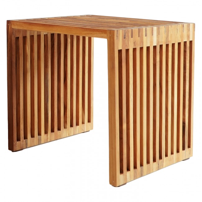 Τραπέζι βοηθητικό από ξύλο σε χρώμα φυσικό 40x40x40