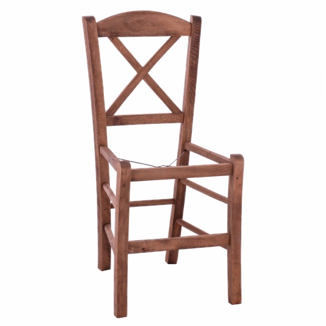 Καρέκλα καφενείου από ξύλο σε χρώμα καρυδί 40x48x88