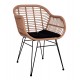 Πολυθρόνα "ALLEGRA" από μέταλλο/wicker σε χρώμα μπεζ 57.5x60x82