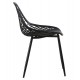 Καρέκλα ''LIO'' από PP/μέταλλο σε μαύρο/μαύρο χρώμα 52x53x82