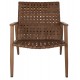 Πολυθρόνα "LOOK"από μέταλλο/rattan σε καφέ χρώμα 63,5x75,5x77