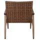 Πολυθρόνα "LOOK"από μέταλλο/rattan σε καφέ χρώμα 63,5x75,5x77