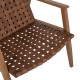 Πολυθρόνα "LOOK"από μέταλλο/rattan σε καφέ χρώμα 63,5x75,5x77