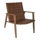 Πολυθρόνα "LOOK"από μέταλλο/rattan σε καφέ χρώμα 63,5x75,5x77