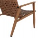 Πολυθρόνα "LOOK"από μέταλλο/rattan σε καφέ χρώμα 63,5x75,5x77