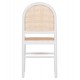Καρέκλα από ξύλο/rattan σε λευκό/μπέζ χρώμα 43x50x87