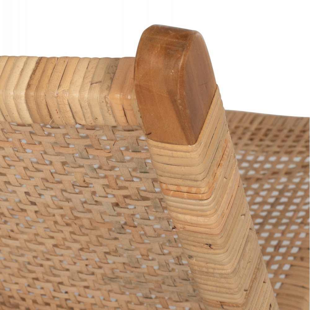 Καρέκλα από ξύλο/rattan σε καφέ/φυσικό χρώμα 66x77x67