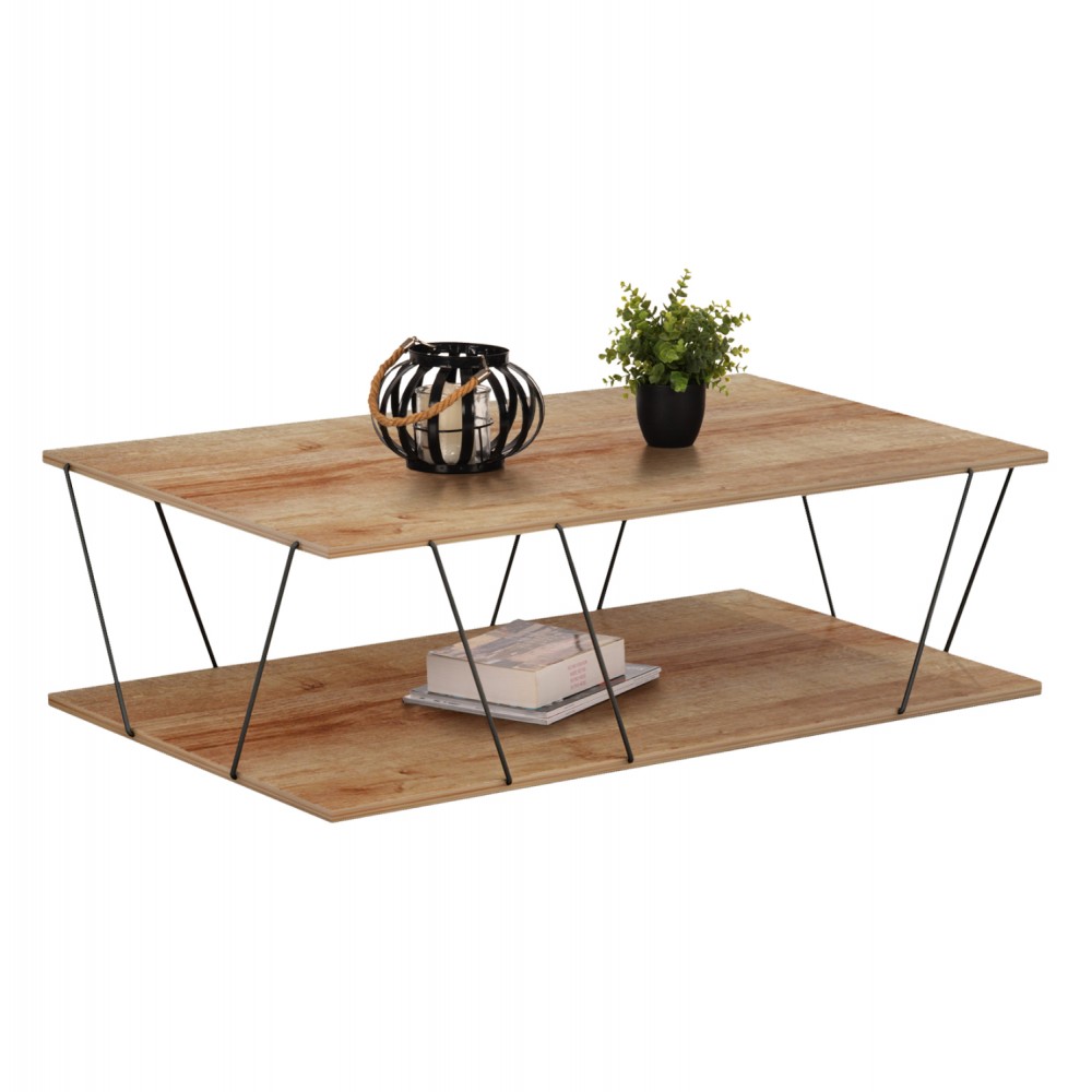 Τραπέζι σαλονιού "TARS" σε φυσικό χρώμα 120x50x30