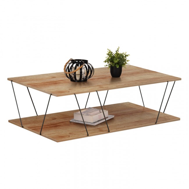 Τραπέζι σαλονιού "TARS" σε φυσικό χρώμα 120x50x30