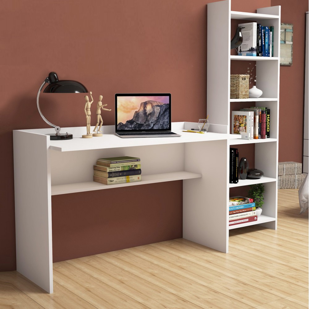 Σετ γραφείου 2τμχ σε χρώμα λευκό 118x58x80