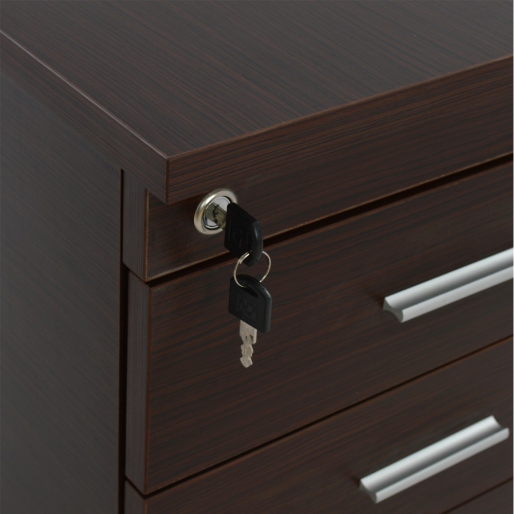 Σετ γραφείο επαγγελματικό αριστερή γωνία 3τμχ σε χρώμα βέγγε 160x72.5x75