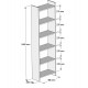 Βιβλιοθήκη σε χρώμα σονόμα/λευκό 48.5x22x160