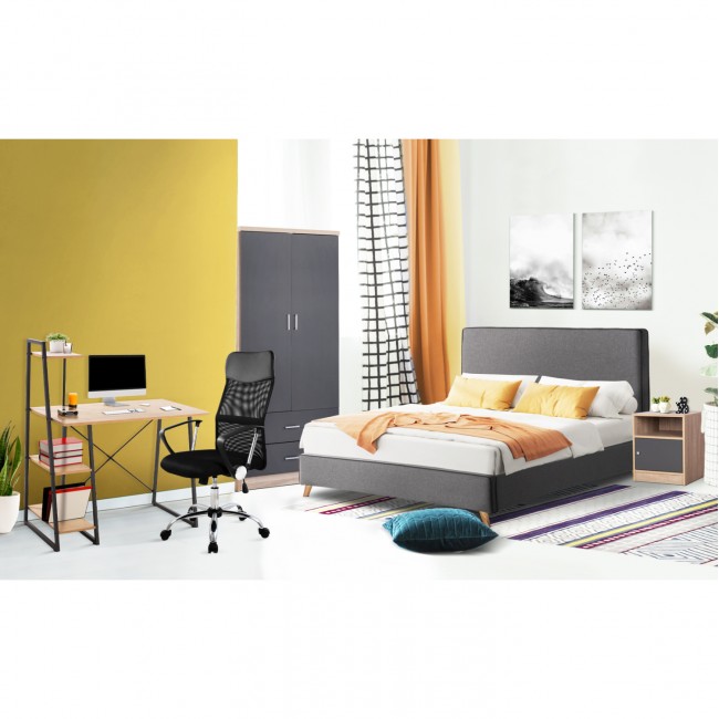 Σετ φοιτητικό πακέτο 5τμχ απο ύφασμα σε χρώμα γκρι/σονόμα 172x214x112