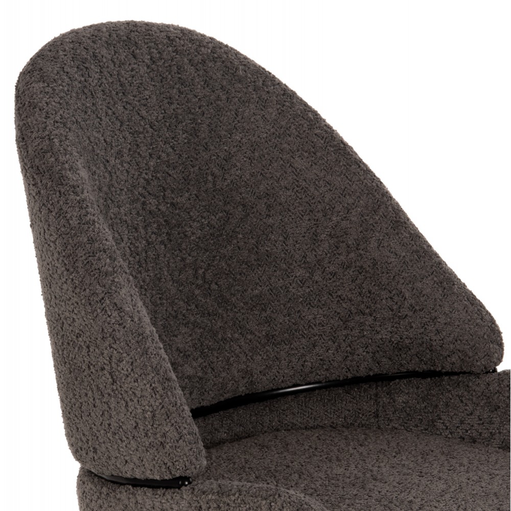 Σκαμπό μπαρ απο ύφασμα/μέταλλο σε χρώμα γκρί/μαύρο 55x62x105