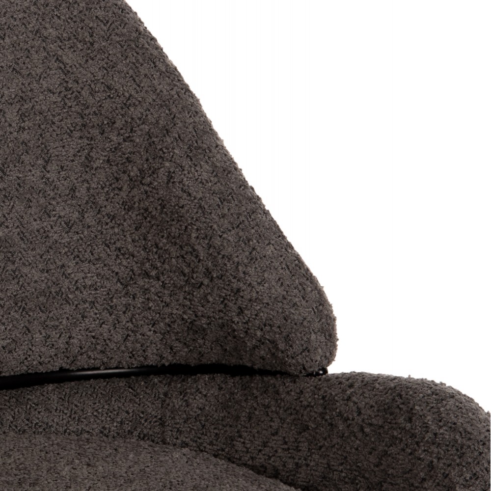 Σκαμπό μπαρ απο ύφασμα/μέταλλο σε χρώμα γκρί/μαύρο 55x62x105