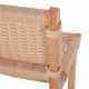 Σκαμπό μπαρ από σχοινί/ξύλο σε χρώμα μπέζ/φυσίκο 45x46x95