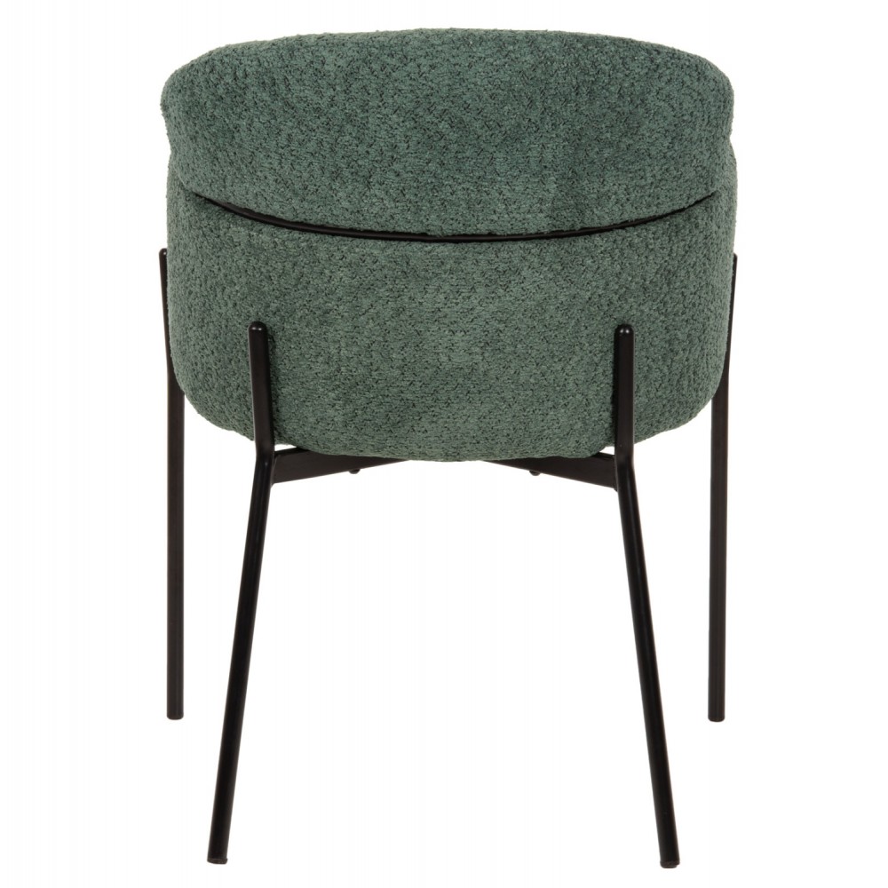 Πολυθρόνα "WOLF" από ύφασμα/μέταλλο σε χρώμα πετρόλ/μαύρο 58x58x80