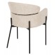 Πολυθρόνα "WOLF" από ύφασμα/μέταλλο σε χρώμα εκρού/μαύρο 58x58x80