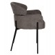 Πολυθρόνα "WOLF" από ύφασμα/μέταλλο σε χρώμα γκρί/μαύρο 58x58x80