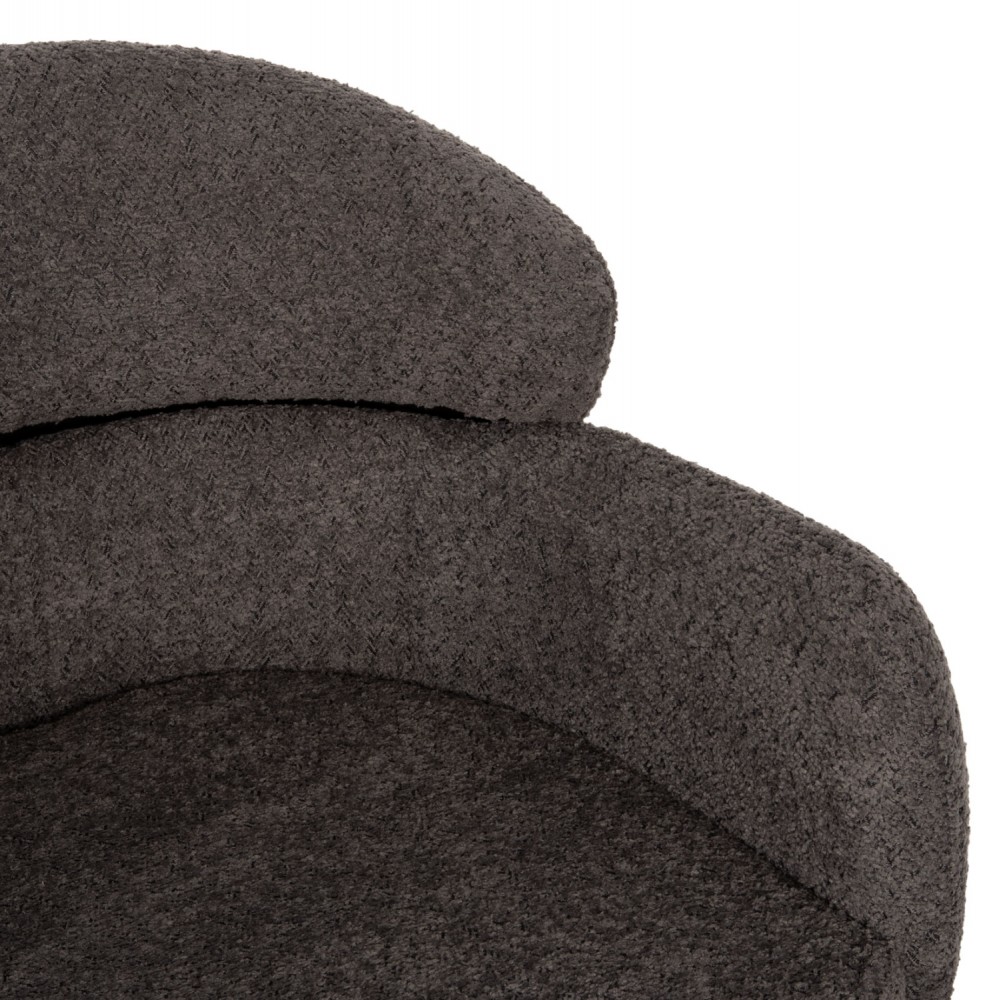 Πολυθρόνα "WOLF" από ύφασμα/μέταλλο σε χρώμα γκρί/μαύρο 58x58x80