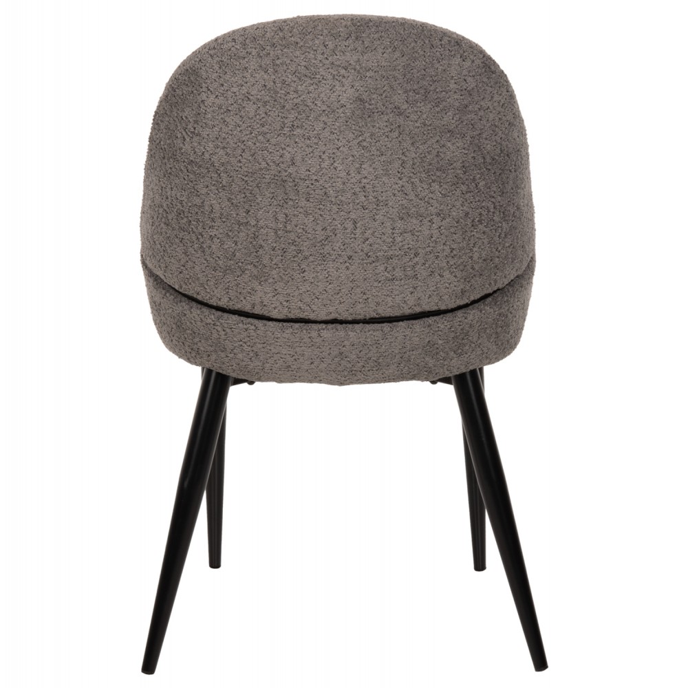 Πολυθρόνα "SARKY" από ύφασμα/μέταλλο σε χρώμα γκρί/μαύρο 55x62x89