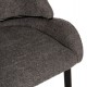 Πολυθρόνα "SARKY" από ύφασμα/μέταλλο σε χρώμα γκρί/μαύρο 55x62x89