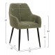 Πολυθρόνα "SHELLY" από ύφασμα/μέταλλο σε χρώμα πράσινο/μαύρο 57x55x87