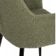 Πολυθρόνα "SHELLY" από ύφασμα/μέταλλο σε χρώμα πράσινο/μαύρο 57x55x87